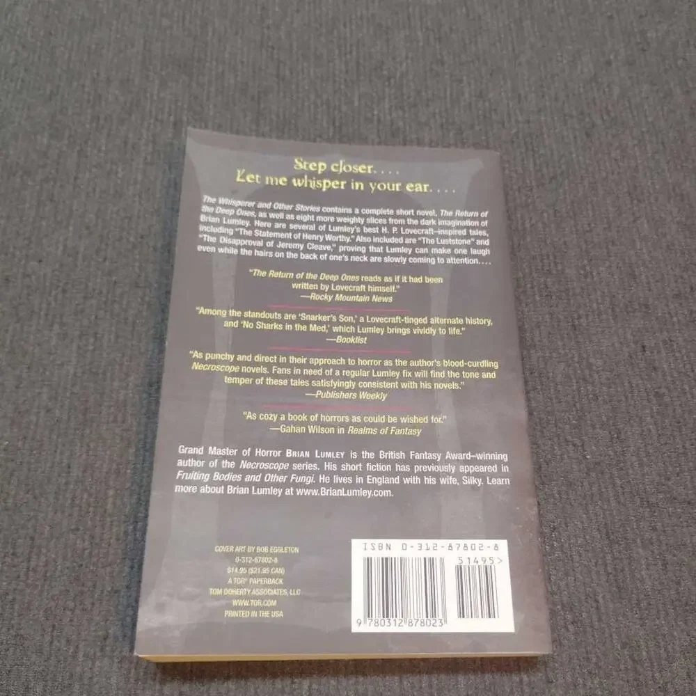 Brian Lumley The Whisperer and Other Voices Horror Short Story Collection PB